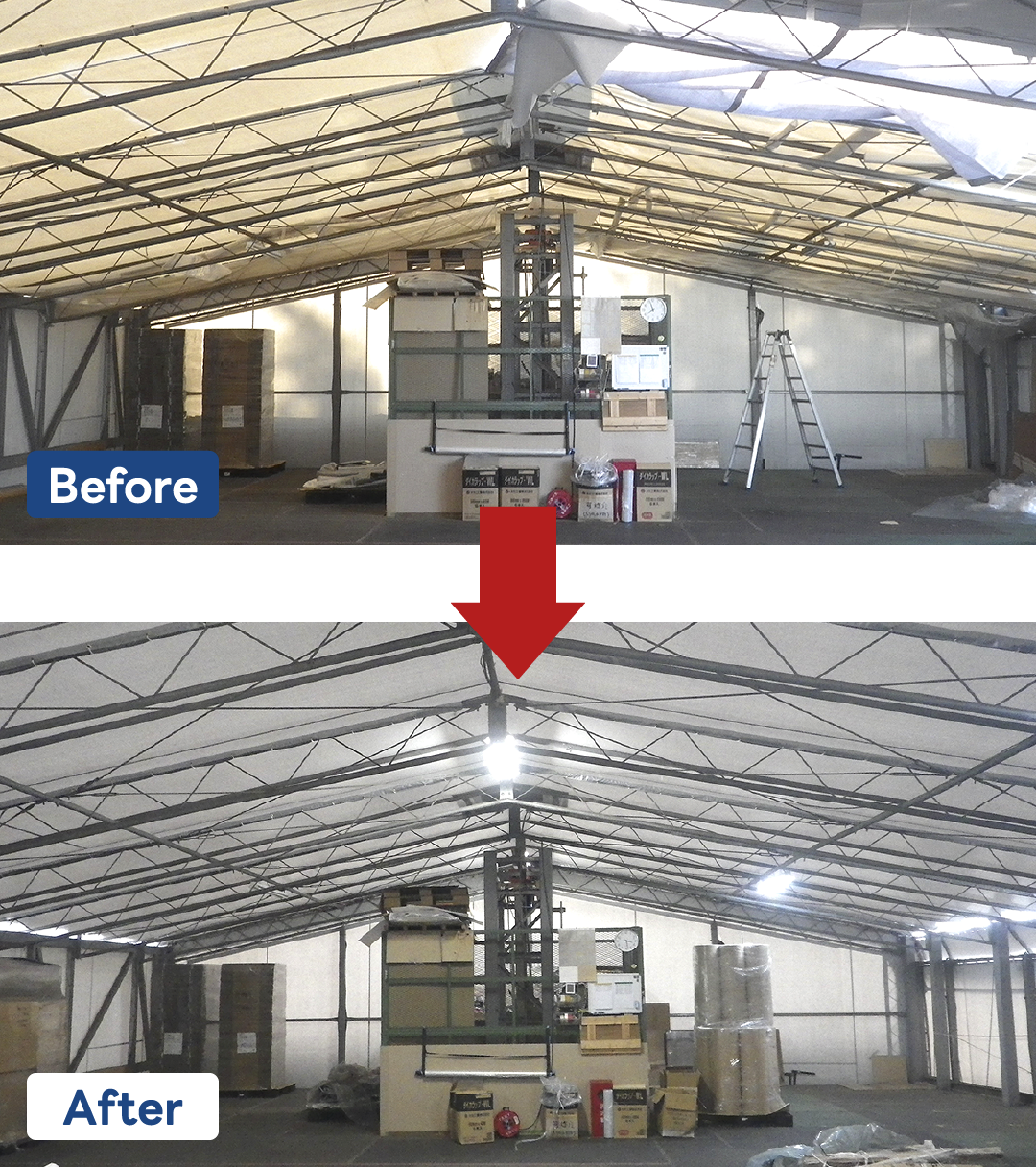 屋根シート交換工事